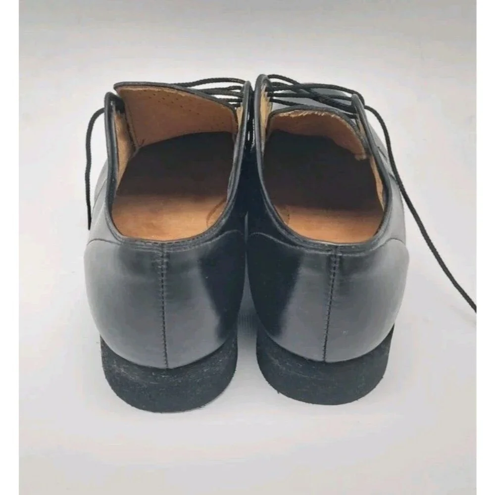 Vintage Bates Floaters Mens 10.5 Black Leather Derby Dress Shoes Comfort USA